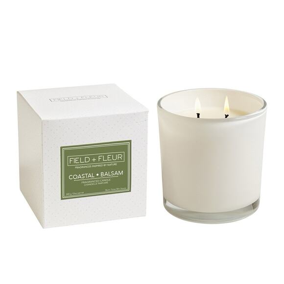 Field + Fleur Coastal Balsam Candle 12oz 50+ Hour Burn Time Sold Out Scent! - Picture 2 of 2